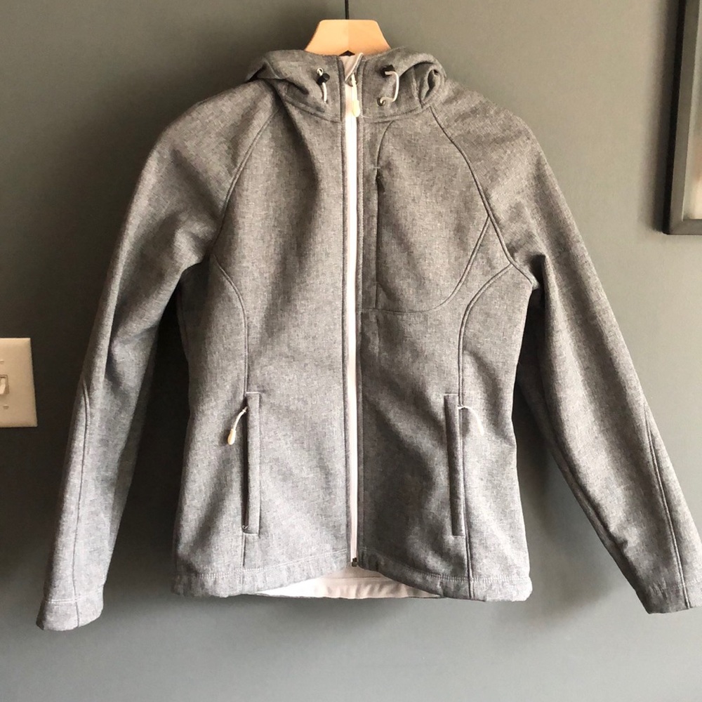 *SOLD* Heather grey hooded jacket